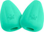 Chew King by Mammoth Premium Treat Dispensing Dog Toy, Durable Natural Rubber Chew Toy, Safety Air Vent, Interactive Enrichment Toy for Aggressive Chewers, Large Pack of 2- Teal