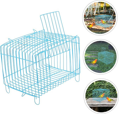 Portable Metal Bird Carrier Cage Travel Cage for Birds Lightweight Convenient Design for Parrots Cockatiels Pets Secure Stylish Habitat for Travel