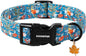 DOGWONG Fall Maple Dog Collar- Cute Classic Fall Autumn Flower Dog Collars Adjustable Fall Dog Collar for Small Medium Large Dogs S