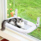 Zakkart Foldable Cat Hammock for Window - Cordless, Embeded Machine Washable Bed, Robust Metal Frame - Cat Window Perch for Large Cats and Kittens (White Bolster Bed, Medium)