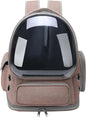 Cat Backpack Carrier for Cats and Small Dogs, Breathable Cat Bubble Backpack, Airline Approved Pet Travel Carrier for Hiking Camping Outdoor(Brown)