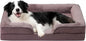 Makigued Orthopedic Dog Bed for Medium Dogs Egg Crate Foam Pet Sofa with Waterproof Liner, Removable Washable Cover, Nonslip Bottom, Cozy Couch for Medium Dogs and Cats, 35.0x24.8X 6.7, Dark Brown