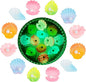 MIUPOO Glow Pearl Shell,Betta Stones,Glow in The Dark Crystal,Bonsai Decor,Chips Stone Small Decorative,Fish Tank Decor,6 Colors,12 Pieces.