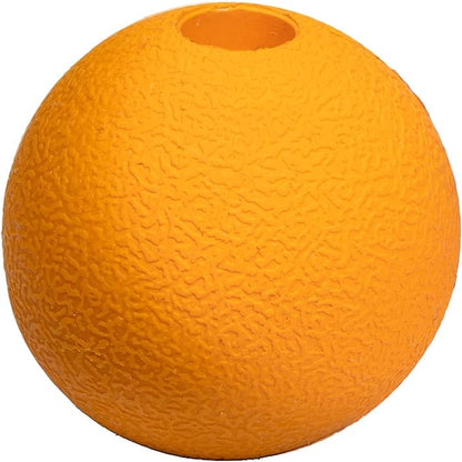 Amazon Basics Interactive Bouncy Durable Rubber Dog Toy Balls, 2.5 inch, Blue, Beige, Orange, Pack of 3