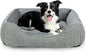 MIXJOY Large Dog Bed for Large Medium Small Dogs, Rectangle Washable Orthopedic Dog Bed, Soft Calming Sleeping Puppy Bed Durable Pet Cuddler with Anti-Slip Bottom L(30"x24"x9")