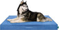 FurHaven Cooling Dog Bed – XXL Foam Mattress for Joint Pain Relief, Waterproof Liner, Removable Washable Cover, Durable for Outdoor Use, Deluxe Grid Indoor/Outdoor Bed – Blue, Jumbo Plus