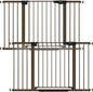 Cumbor 2 Pack 29.7"-51.5" Extra Wide Baby Gate for Stairs, Mom's Choice Awards Winner-Dog Gates for Doorways, Pressure Mounted Walk Through Pet Gate Indoor, Safety Auto-Close Child Gate for Kid,Brown