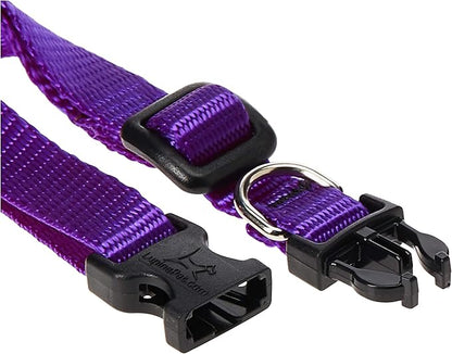 LupinePet Basics 1/2" Purple 8-12" Adjustable Collar for Small Dogs