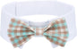 Segarty Dog Bow Tie for Neck Girth 12.6-15.7in, Adjustable Dogs Blue Khaki Plaid Plaid Bowtie Collar, Pet Neck Tie Tuxedo Comfortable Cotton Grooming Accessories for Formal Wedding Birthday Party