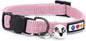 Pawtitas Recycled Pink Reflective Cat Collar – Eco-Friendly Breakaway Safety Buckle, Adjustable Kitten & Adult Collar with Removable Bell and High-Visibility Strap