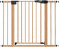 Mom's Choice Award Winner-BABELIO 26-40" Metal Baby Gate with Wood Pattern, PressGuard C5 Easy Install Pressure Mounted Dog Gate for Stairs and Doorways, with Wall Protectors and Extension Kits