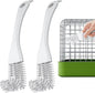 Pawfly 2 Pcs Bird Cage Cleaner Brush, 2-in-1 Bird Cage Cleaning Brush, Bird Poop Remover for Perches, Kennels & Small Animal Cages, Bird Cage Accessories, Bird Droppings Removal Brush