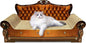 Luxury Cardboard Cat Scratcher Sofa Bed, Couch Shaped Scratching Board, Scratch Lounge with Catnip, Cat Scratcher for Indoor Cats Large Brown