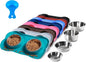 Hubulk Pet Dog Bowls 2 Stainless Steel Dog Bowl with No Spill Non-Skid Silicone Mat + Pet Food Scoop Water and Food Feeder Bowls for Feeding Small Medium Large Dogs Cats Puppies (Extra Large, Green)