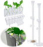 2PC 7 Holes Upgraded Aquarium Plant Holder, Aquatic Plants Cup for Tank, Fish Tank Plant Holder with Long Hook, Aquarium Feeder for Aquascape Decorations on Top of Tank (2Sets)