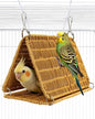 Chewproof Steel Frame Cockatiel Bird Nest for Cage, Washable Bird Bed Hammock for Medium Parrots Like Sun Conure, Quaker, Bird Tunnel Parakeet Nest, Parakeet Bed House Hut for Lovebird, Budgie