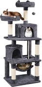 Yaheetech 62.5inches Cat Tree Cat Tower Cat Condo with Platform & Hammock, Scratching Posts for Kittens Pet Play House with Plush Perch for Indoor Activity Relaxing, Dark Gray
