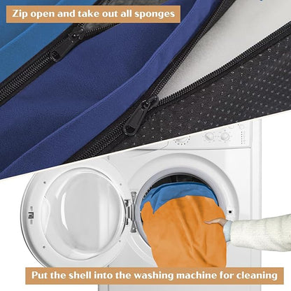 Comfort Expression Orthopedic Dog Bed for Extra Large Dogs 45x35 Inch, Waterproof Egg Crate Foam XL Pet Bed with Removable Bolsters, Dog Couch with Washable Cover & Non-Slip Bottom, Golden Harbor