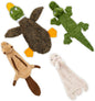 Best Pet Supplies Squeaky Dog Toys with Soft Durable Fabric for Small, Medium and Large Pets Interactive Toy for Indoor Play, Supports Active Biting and Play - 4 Figures, Medium