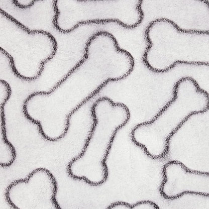 Bone Dry Embossed Bone Collection, Pet Blanket, 36x48, Black