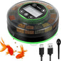Automatic Fish Feeder for Aquarium - Moisture-Proof and Precision Feeding Betta Vacation Feeder, USB Rechargeable Auto Fish Food Dispenser with Timer,LCD Display