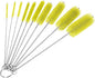 CiaraQ Bottle Cleaning Brushes, 8 Inch Nylon Tube Brush Set, Cleaner for Narrow Neck Bottles Cups with Hook, Set of 10pcs.