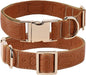 TDTOK Stylish Leather Dog Collar, Comfortable Soft PU Leather Dog Collars for Large Medium Small Dogs with Quick Release Metal Buckle, Adjustable Pet Collar with Cute Bone Pattern Design