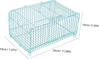 Happyyami Square Pillow Cage for Small Pets Bird Travel Carrier Sturdy Wire Cage for Guinea Pig Parrot Small Animal Habitat