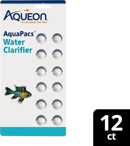 Aqueon AquaPacs Water Clarifier 12 Pack, 10 Gallon