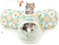 Tempcore Pet Cat Tunnel Tube Cat Toys 3 Way Collapsible, Cat Tunnels for Indoor Cats，Kitty Tunnel Bored Pet Toys Peek Hole Toy Ball Puppy, Kitty, Kitten, Rabbit Daisy Green Printed