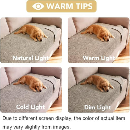 H.VERSAILTEX Non Slip Pet Couch Cover Chenille Dog Bed Protector Thick Soft Sofa Slipcover Pet Friendly Washable Couch Cushion Covers for Pets (68" x 82", Island Fossi)