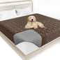 Moonsea Waterproof Blanket Dog Bed Cover with Non-Skid Bottom, Couch Cover for Dogs, Mattress Protector Furniture Protector, Bed Couch Sofa(68" X 82"), Chocolate