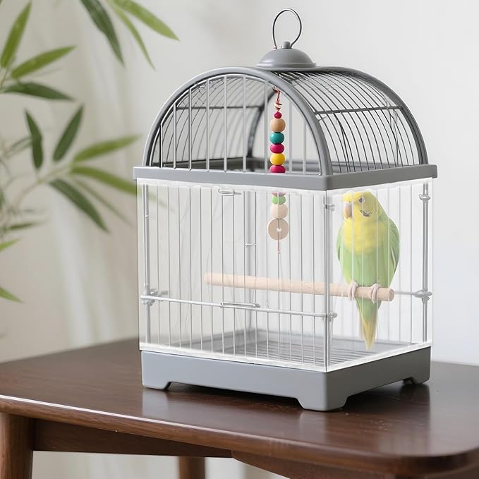 Large Bird Cage Net, Universal Adjustable Bird Cage Covers Mesh Polyester Birds Cages Seed Catcher Parakeet Cages Liners Birds Cagees Accessories for Birdcage Parakeet Parrot Enclosures (White)