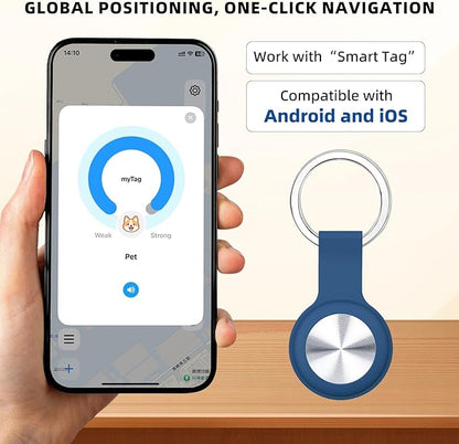 Tracker for Pets and Vehicles, Smart Dog and Cat Tracker Fits with iOS & Android, Real-Time Tracking & No SIM Card, No Subscription, Portable& Long Battery Life Locator