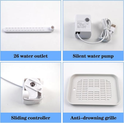 Automatic Bird Shower with Pump,Electric Bird Bath for Cage Water Circulated Indoor Parrot Bath Shower with USB Power Plug Bathwater Cycle Conure Bathtub for Parakeet Cockatiel Lovebird