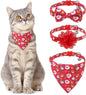 Breakaway Cat Collars with Bell & Cute Pendants - 3 Pack Adjustable Safety Kitten Collars - Decoration for Girl Boy Cats Puppy and Small Pets (Style C - Christmas)