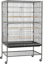Topeakmart Wrought Iron Large Flight Parrot Bird Cage with Rolling Stand for Multiple Parakeets Conure Cockatiel Cage