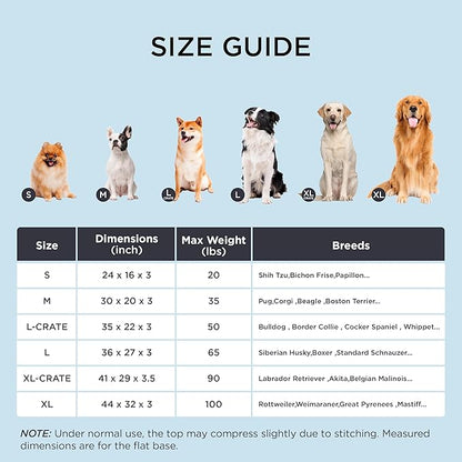 Bedsure Cooling Dog Bed Large Sized Dog - Large Comfy Flat Puppy Beds with Removable Washable Cover, Orthopedic Egg Crate Foam Pet Mat, Suitable for Pet Up to 50 lbs