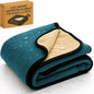 Waterproof Blanket for Bed or Couch – Soft and Leakproof Waterproof Throw Blanket, Water Proof & Stain Resistant Easy to Clean Throw Blanket Cover for Adults or Pets, Reversible Blue/Beige 80”x90”