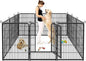 Dog Playpen, 32inch 10 Panels Outdoor Dog Fence Indoor Dog Pen Anti-Rust Pet Puppy Pen Dog Exercise Pen with Lock for Medium Small Dogs, Portable Pet Fence for Yard RV Camping