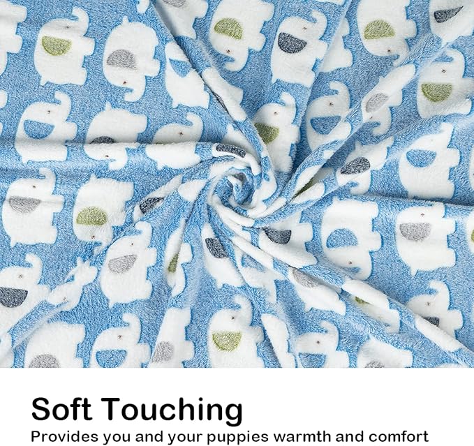 Dono 1 Pack 3 Dog Blankets, Soft Fluffy Fleece Pet Blanket Warm Sleep Mat Paw Print Design Puppy Kitten Throw Blankets Doggy Blanket for Dogs