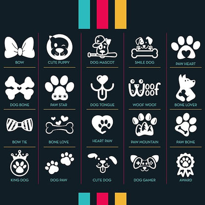 Engraved Pet ID Tags for Cats, Dogs - 4 Color & 5 Shape Options, Personalized w/ 20 Icons, Name, Address, Phone Number - Accessories for Four Legged Friends, Stainless Steel #Hexagon - Silver