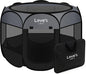 Love's cabin Pet Puppy Dog Playpen, Medium Dog Tent Crates Cage Indoor/Outdoor, Portable Playpen for Cat, Foldable Pop Up Dog Kennel Playpen with Carring Case, Removable Zipper Top, Dark Grey