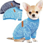 2 Pcs Dog Sweaters for Small Dogs Girl Boy Winter Fleece Clothes Warm Soft Dog Sweatshirt Outfit for Dogs Cats Pet Apparel
