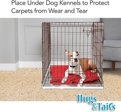 Under Pet Cage Mat for Bird Cages, Reptile Aquariums, Dog Kennels, Water-Resistant Pad for Hard Floors and Surfaces, 46 Inches x 60 Inches, Black