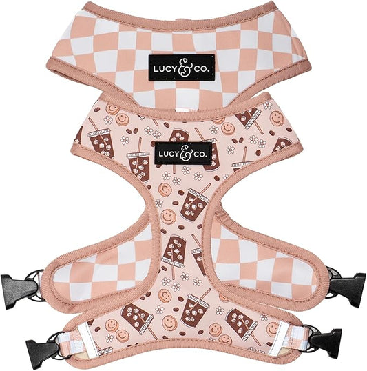 Lucy & Co. Cute Reversible Dog Harness Walking Halter - Best Designer Pet Harnesses for XS - XL Dogs - Padded Adjustable Vest for Easy Walking (X-Large, Merry & Bright)