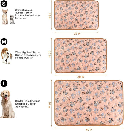 3 Pack Cat and Dog Blanket Soft & Warm Fleece Flannel Sleep Mat, Great Pet Throw for Puppy, Kitten,Cats,Small Dogs (Small 23" x 15")