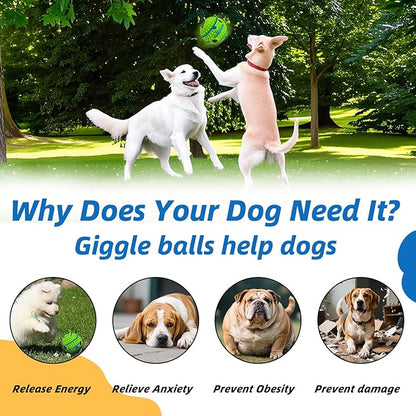 Spiky Interactive Dog Toys Ball, Shaking with Gibbering Sound, for Training, Teeth Cleaning & Herding, Straight, XL, 5.51 in (14 cm)