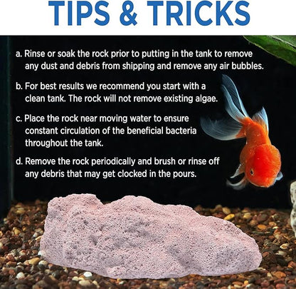 Fish Tank Rocks for Enhancing Water Clarity with Your Regular Cleaning Routine, Fish Friendly Aquarium Rocks, All Natural Aquarium Decor, Small, Up to 750 Gallons