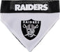 Pets First NFL DOG BANDANA - LA RAIDERS REVERSIBLE PET BANDANA. 2 Sided Sports Bandana with a PREMIUM Embroidery TEAM LOGO, Small/Medium. - 2 Sizes & 32 NFL Teams available, Los Angeles Raiders